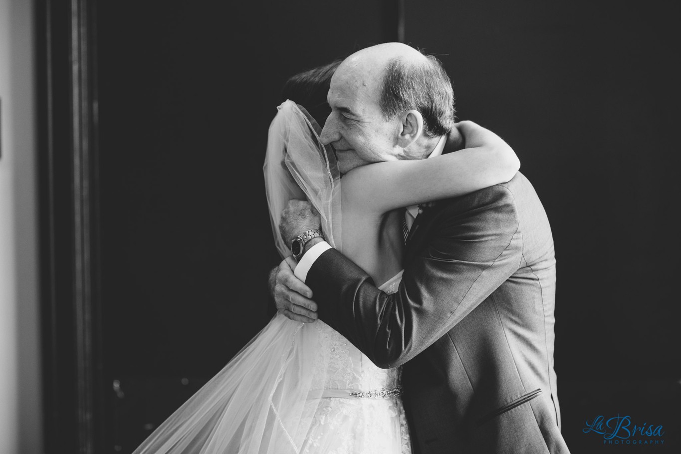 Father Daughter First Look Presidential Hilton Kansas City Wedding Photography Bridal Portraits