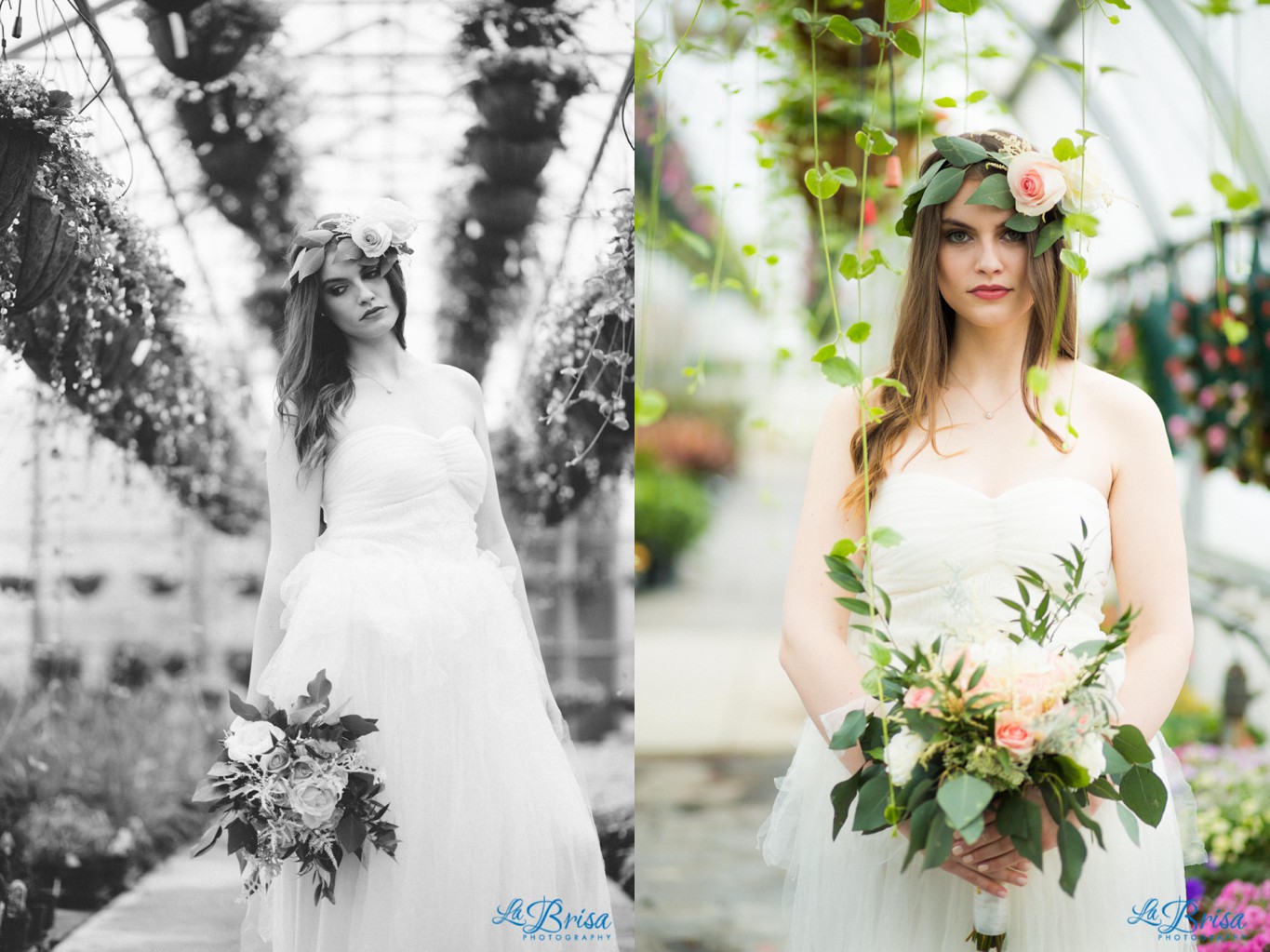 Greenhouse Bridal Portrait Belton Missouri  La Brisa Photography Emma York