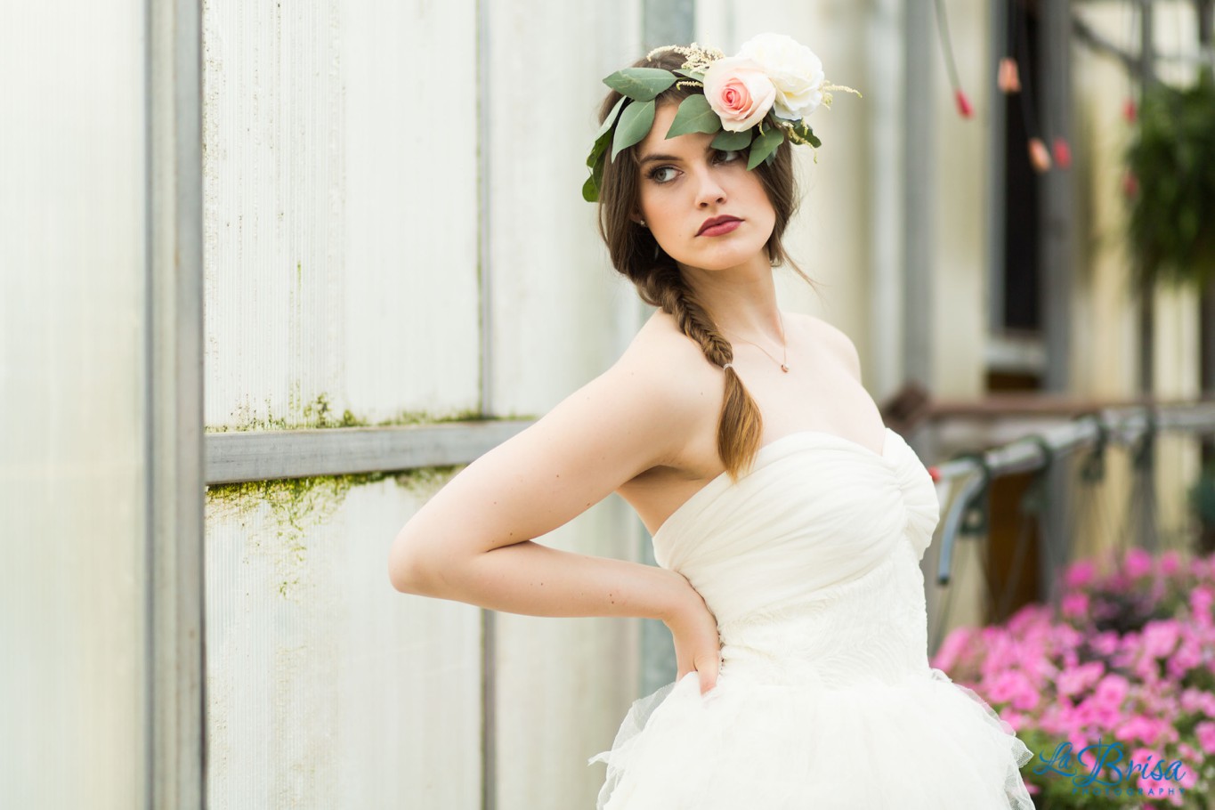 Greenhouse Bridal Portrait Belton Missouri  La Brisa Photography Emma York