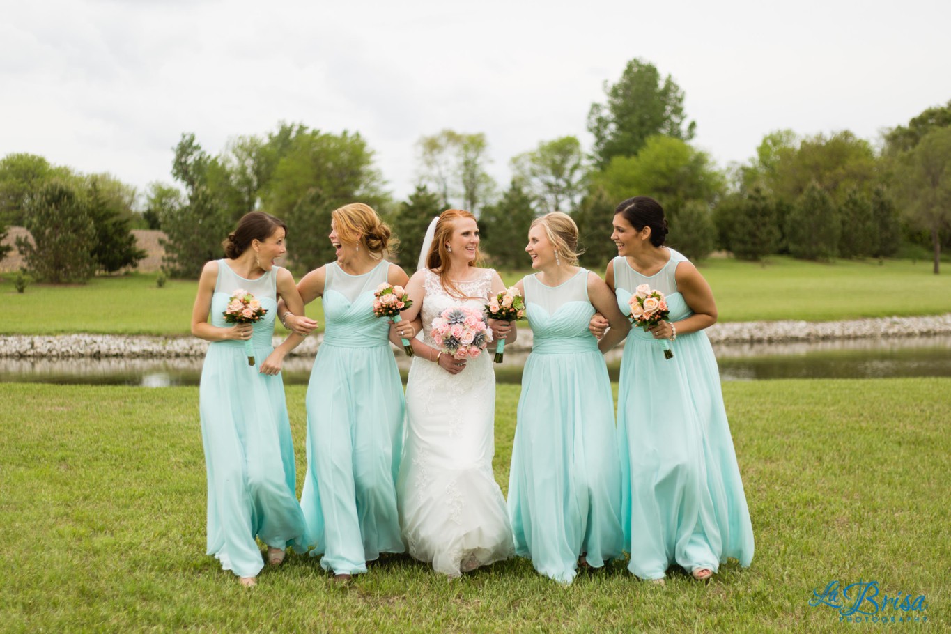 Teal Wedding Party Portraits Seneca Kansas Wedding Photography Emma York