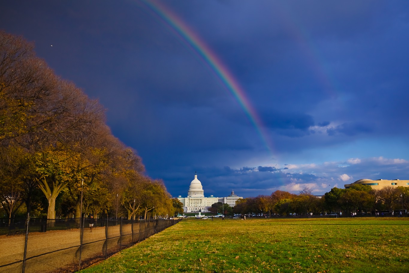 Rainbow Over Capitol Building Washington DC