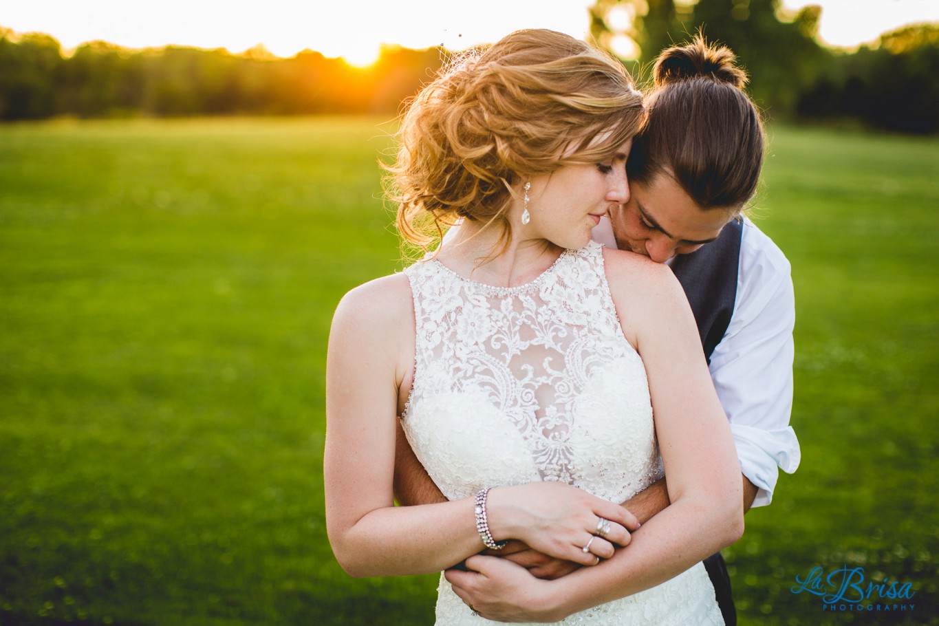 Wedding Bride Groom Sunset Central City Nebraska La Brisa Photography Sarah Gudeman