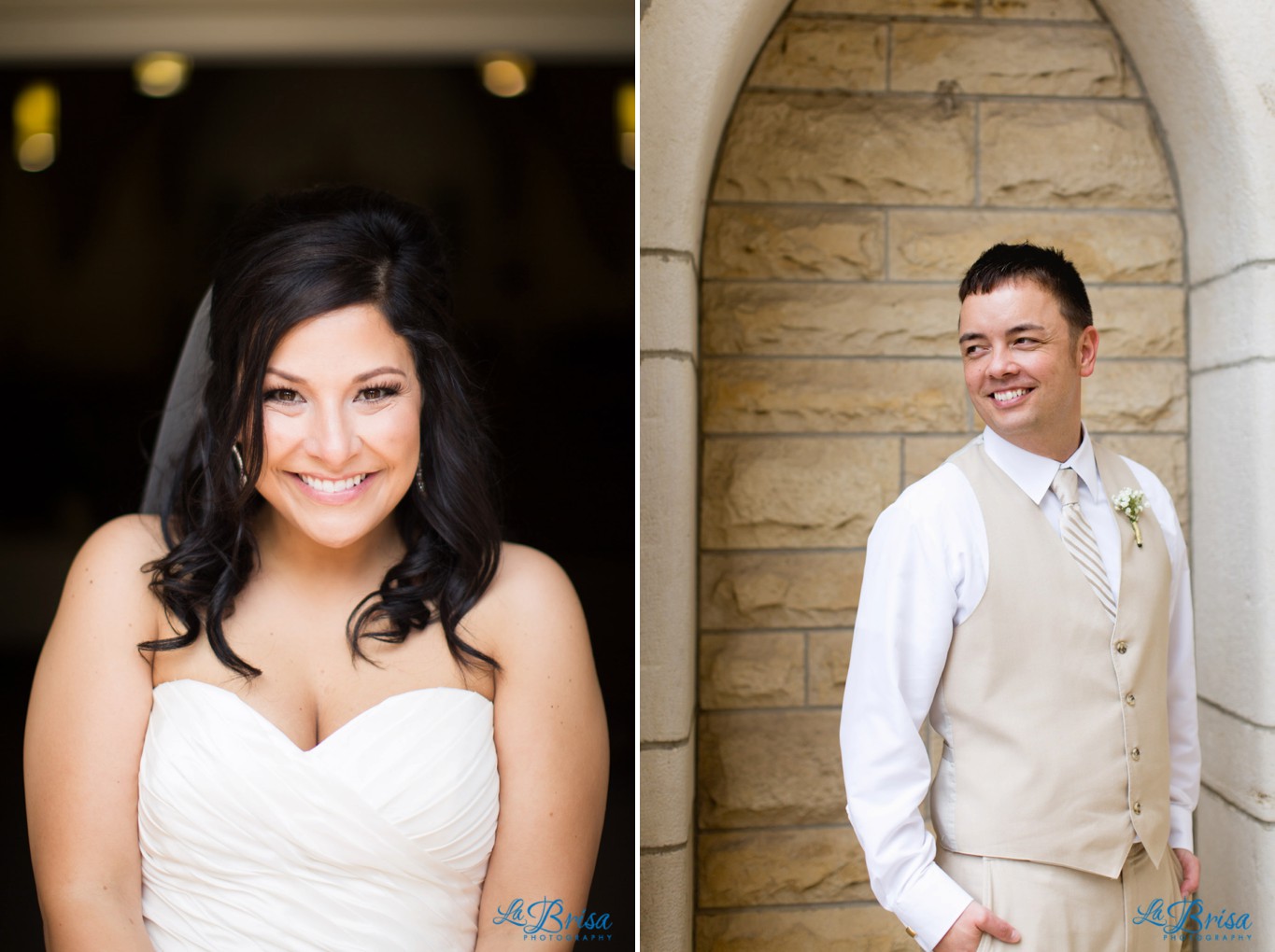 Wedding Bride Groom Headshots Our Lady of Perpetual Hope Concordia Kansas La Brisa Photography Emma York