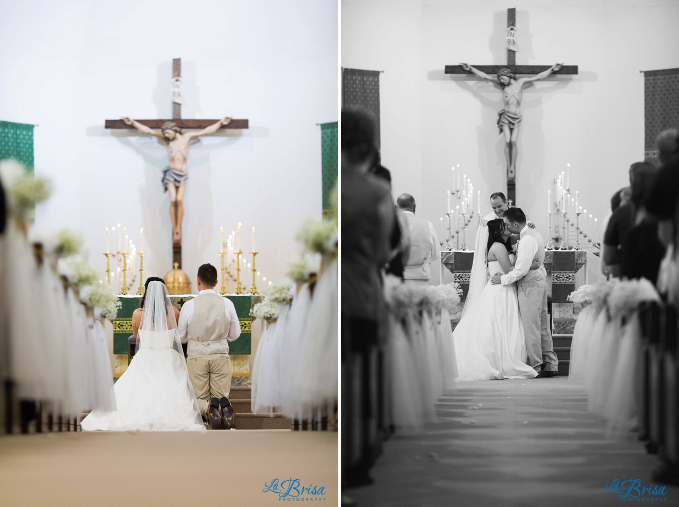 Wedding Ceremony Our Lady of Perpetual Hope Concordia Kansas La Brisa Photography Emma York