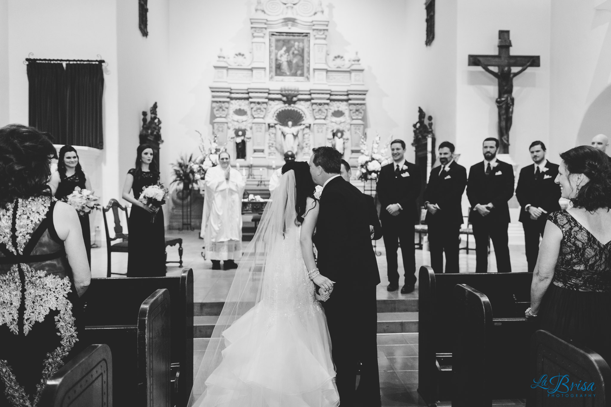 Brophy Chapel Wedding Ceremony Father Daughter