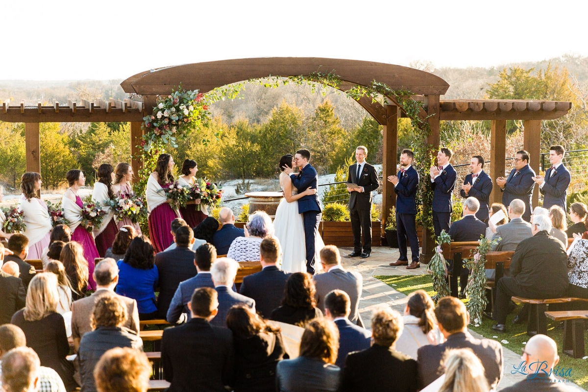 bride groom guests stone crest wedding ceremony