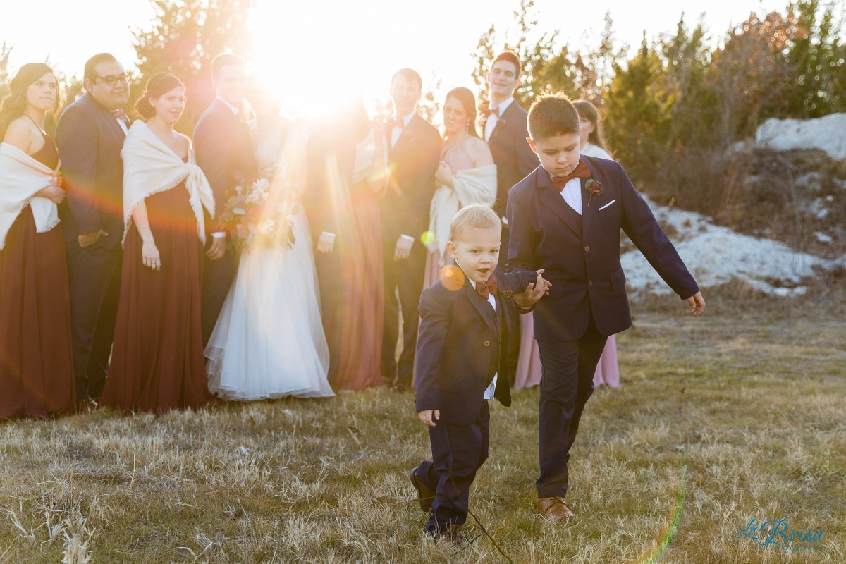 ringbearers walking stone crest wedding