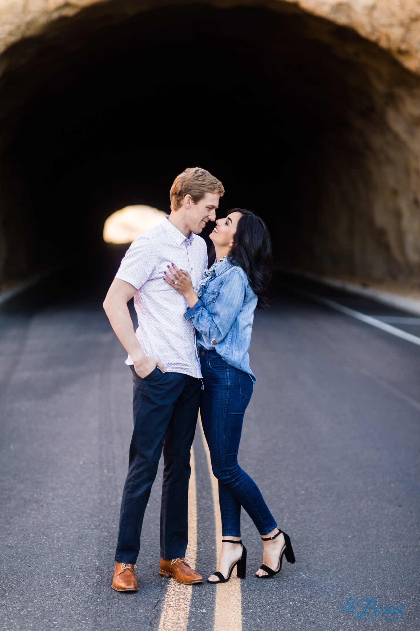 tunnel engagement photography