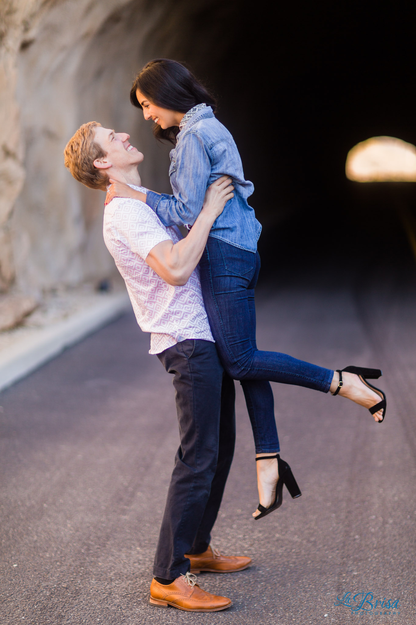 high waisted jeans chino pants engagement lift pose