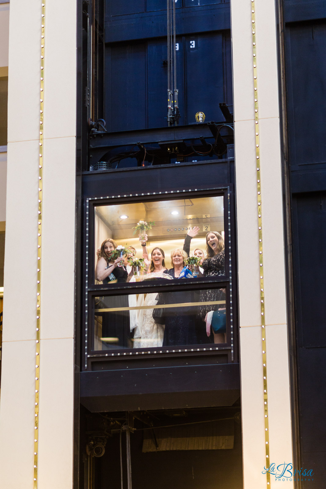 Bride Bridesmaids Elevator Hilton Fort Collins