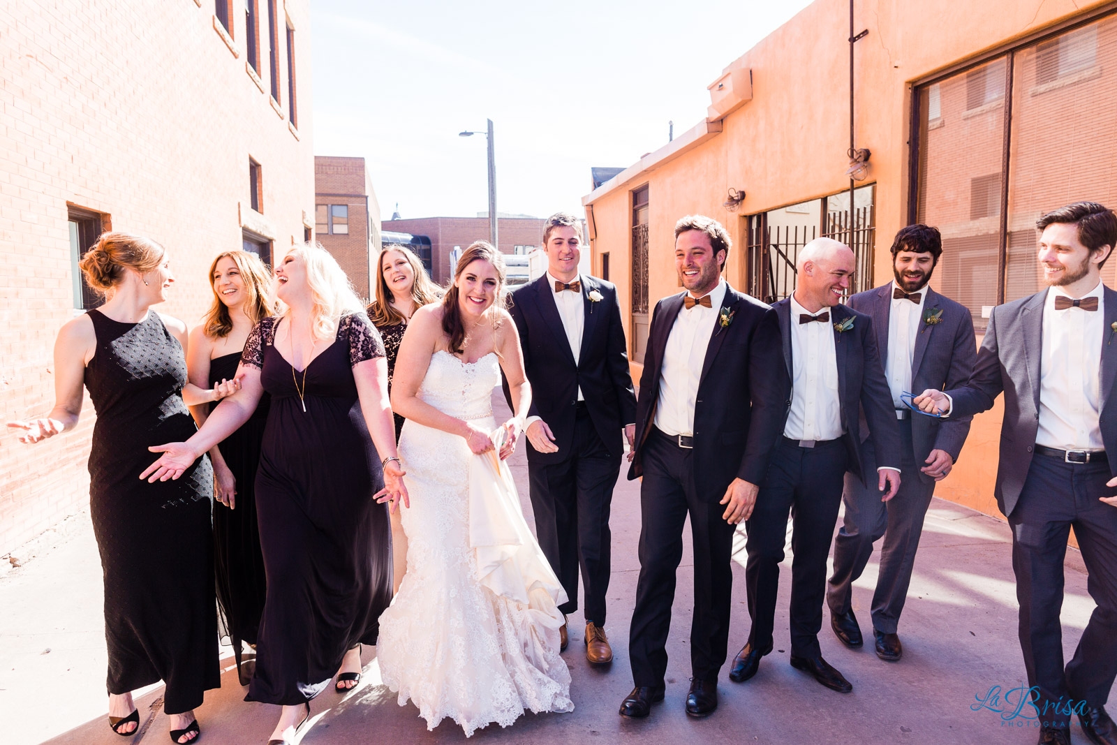 outdoor wedding party old town fort collins