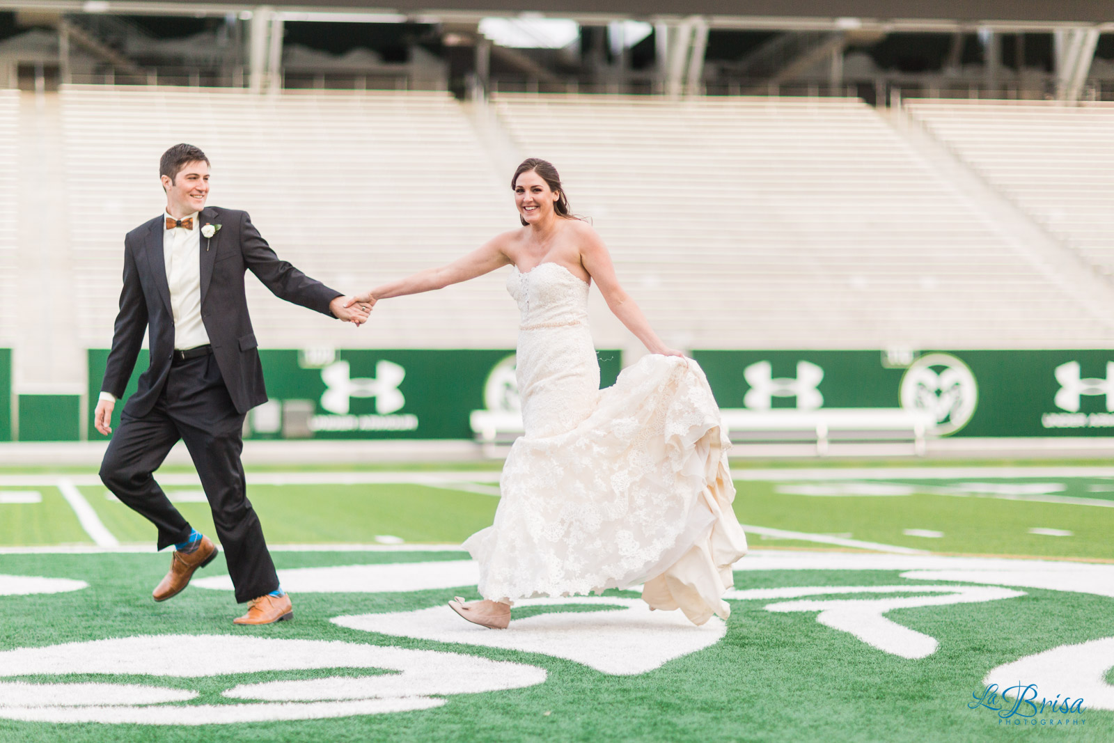 Wedding Portraits Colorado State Football Stadium