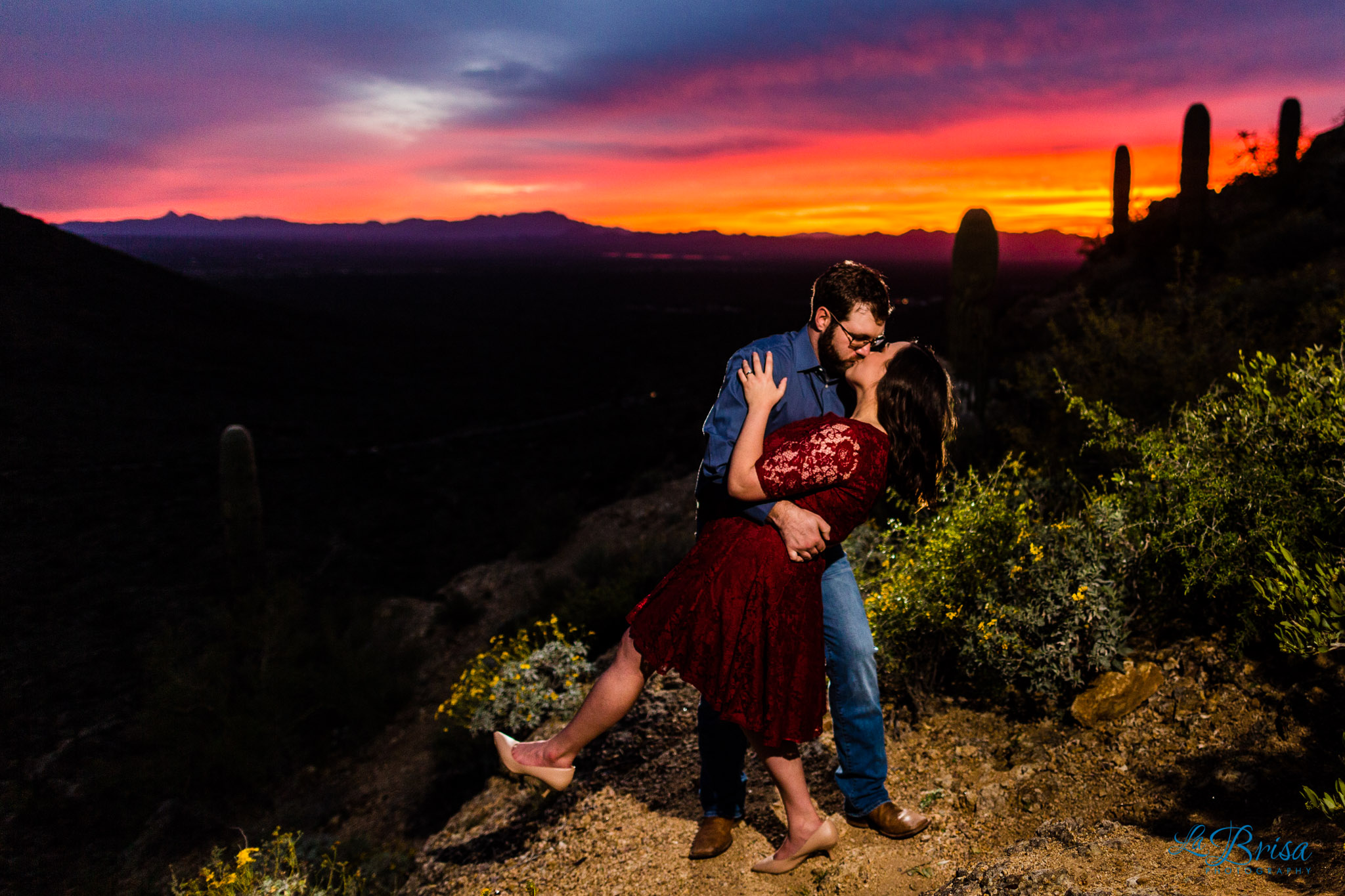 dip and kiss tucson engagement gates pass