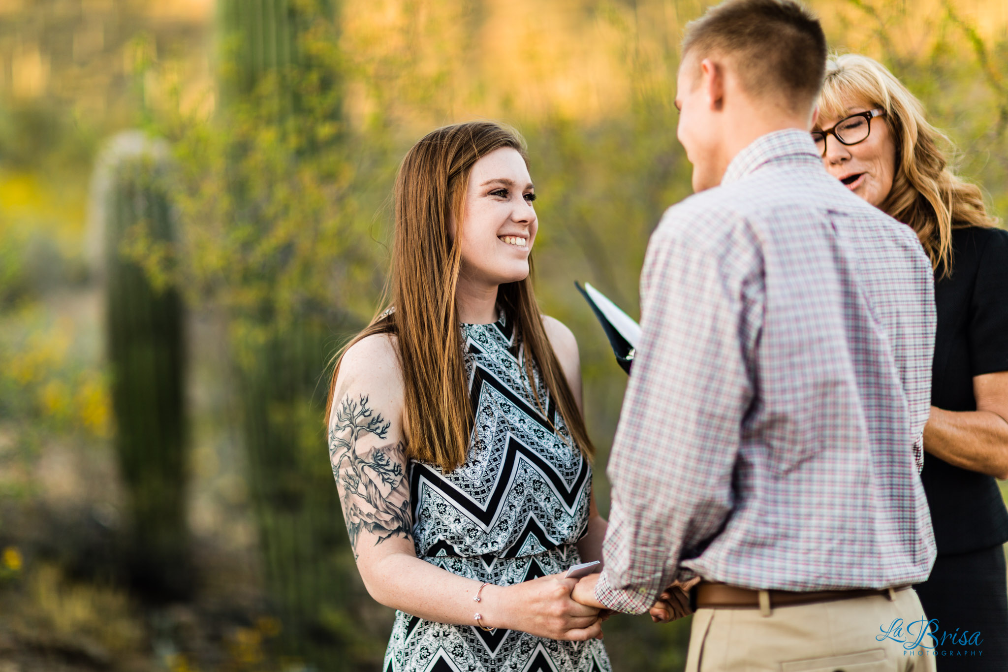 Bride Groom Gates Pass wedding ceremony